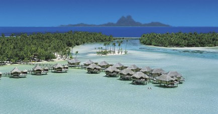Aerial View Overwater Bungalows 2